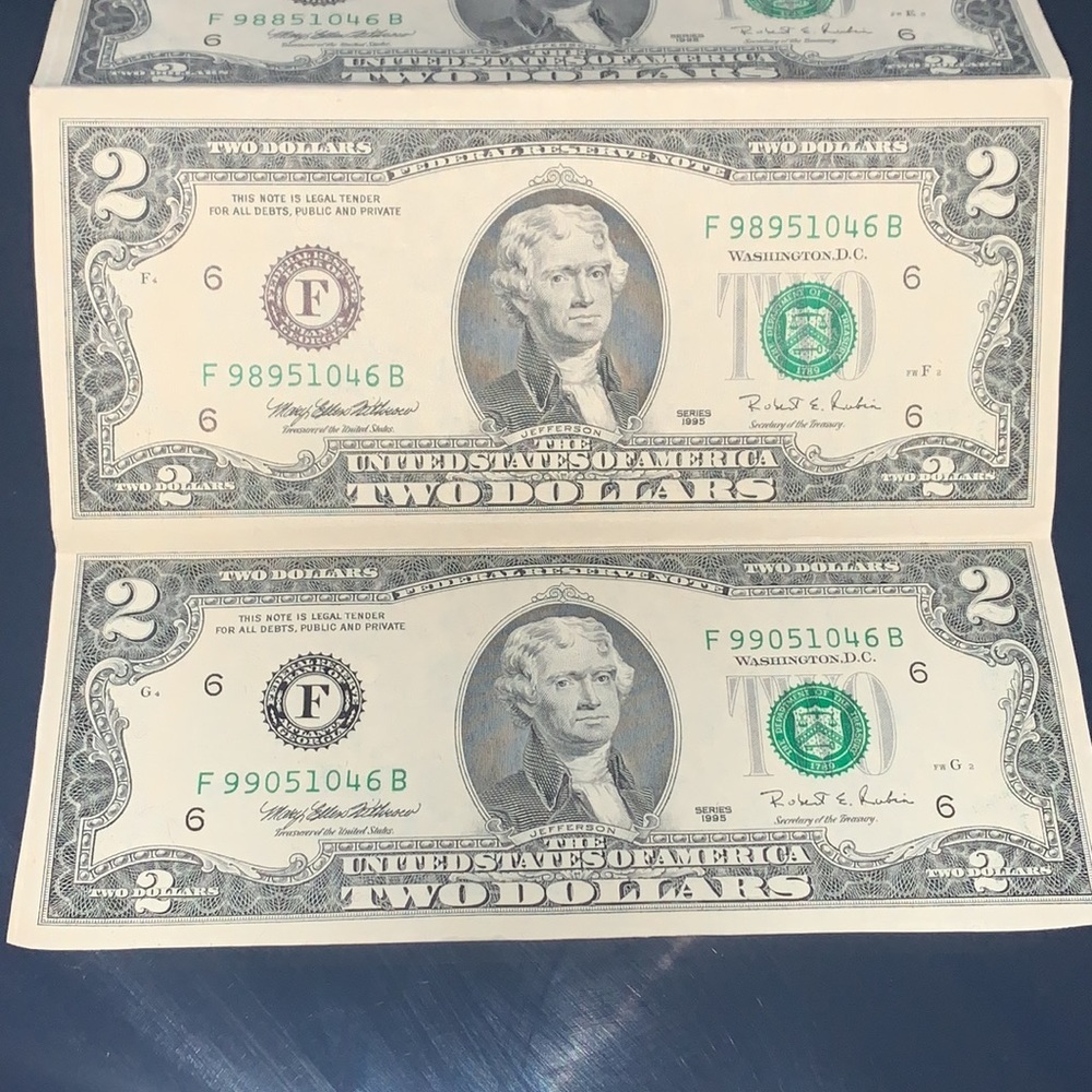 U.S. GOVERNMENT UNCUT SHEET TWO 2 DOLLAR - Picture 4 of 4